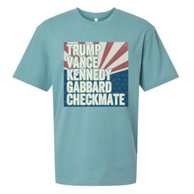 Trump Vance Kennedy Gabbard Checkmate American Flag Chess Sueded Cloud Jersey T-Shirt