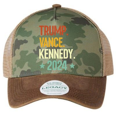 Trump Vance Kennedy President 2024 Legacy Tie Dye Trucker Hat