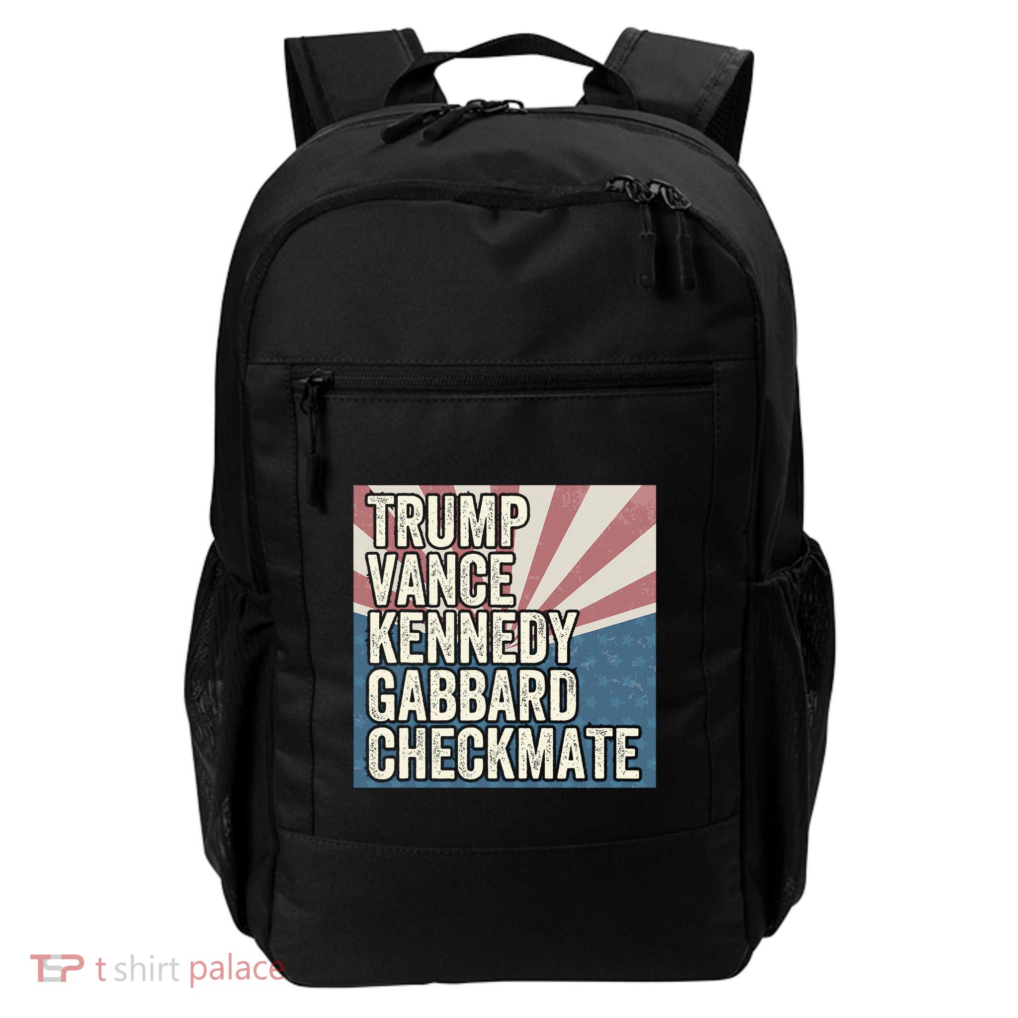 Trump Vance Kennedy Gabbard Checkmate American Flag Chess Daily Commute Backpack