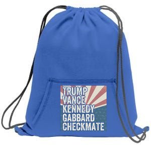 Trump Vance Kennedy Gabbard Checkmate American Flag Chess Sweatshirt Cinch Pack Bag