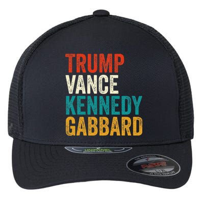 Trump Vance Kennedy Gabbard Presidential Campaign Usa 2024 Flexfit Unipanel Trucker Cap