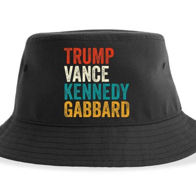 Trump Vance Kennedy Gabbard Presidential Campaign Usa 2024 Sustainable Bucket Hat