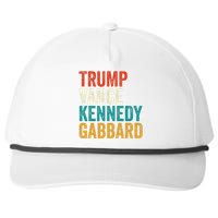 Trump Vance Kennedy Gabbard Presidential Campaign Usa 2024 Snapback Five-Panel Rope Hat