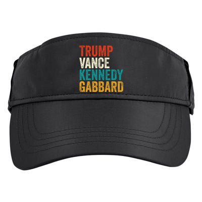 Trump Vance Kennedy Gabbard Presidential Campaign Usa 2024 Adult Drive Performance Visor