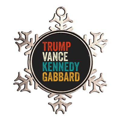 Trump Vance Kennedy Gabbard Presidential Campaign Usa 2024 Metallic Star Ornament