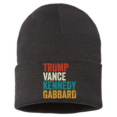 Trump Vance Kennedy Gabbard Presidential Campaign Usa 2024 Sustainable Knit Beanie