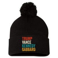 Trump Vance Kennedy Gabbard Presidential Campaign Usa 2024 Pom Pom 12in Knit Beanie