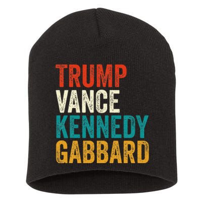 Trump Vance Kennedy Gabbard Presidential Campaign Usa 2024 Short Acrylic Beanie