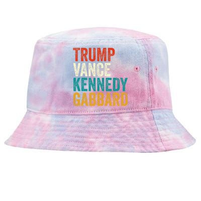 Trump Vance Kennedy Gabbard Presidential Campaign Usa 2024 Tie-Dyed Bucket Hat