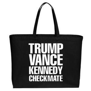 Trump Vance Kennedy Checkmate 2024 Election Republican Cotton Canvas Jumbo Tote