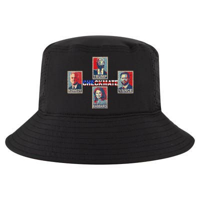 Trump Vance Kennedy Gabbard Checkmate American Flag Election Cool Comfort Performance Bucket Hat