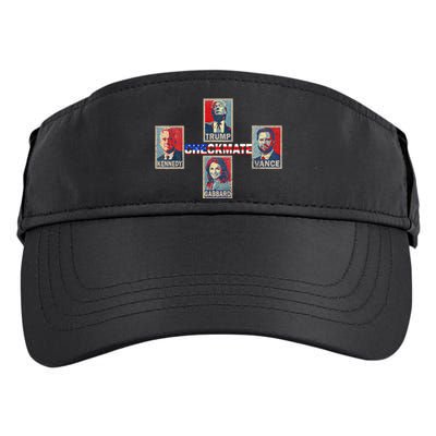 Trump Vance Kennedy Gabbard Checkmate American Flag Election Adult Drive Performance Visor