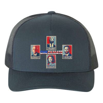 Trump Vance Kennedy Gabbard Checkmate American Flag Election Yupoong Adult 5-Panel Trucker Hat