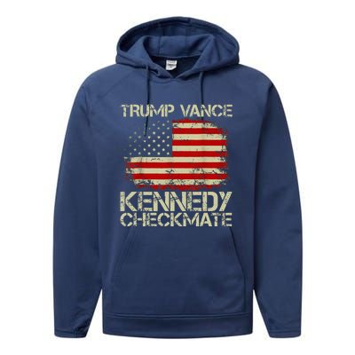 Trump Vance Kennedy Checkmate Performance Fleece Hoodie