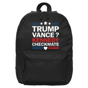 Trump Vance Kennedy Checkmate 2024 Election Republican 16 in Basic Backpack