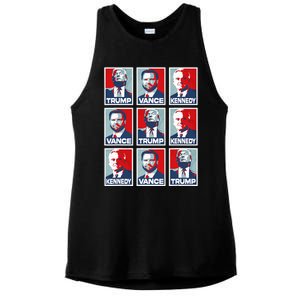 Trump Vance Kennedy Checkmate 2024 Ladies PosiCharge Tri-Blend Wicking Tank