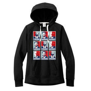 Trump Vance Kennedy Checkmate 2024 Women's Fleece Hoodie