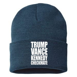 Trump Vance Kennedy Checkmate 2024 Election Republican Sustainable Knit Beanie