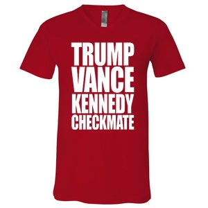 Trump Vance Kennedy Checkmate 2024 Election Republican V-Neck T-Shirt