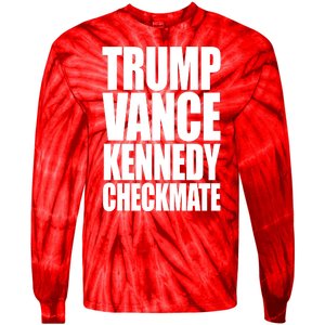 Trump Vance Kennedy Checkmate 2024 Election Republican Tie-Dye Long Sleeve Shirt