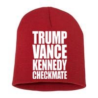 Trump Vance Kennedy Checkmate 2024 Election Republican Short Acrylic Beanie