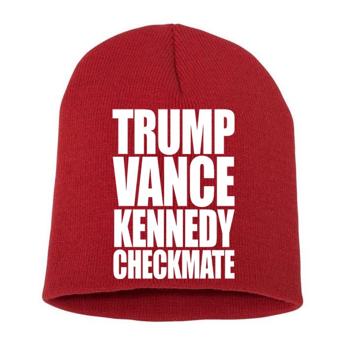 Trump Vance Kennedy Checkmate 2024 Election Republican Short Acrylic Beanie