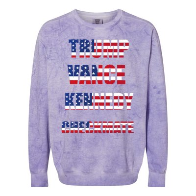 Trump Vance Kennedy Checkmate 2024 Election Republican Colorblast Crewneck Sweatshirt