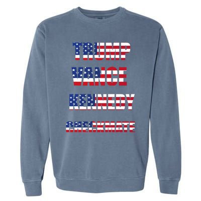 Trump Vance Kennedy Checkmate 2024 Election Republican Garment-Dyed Sweatshirt