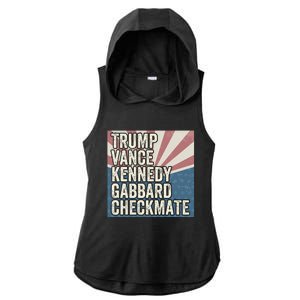 Trump Vance Kennedy Gabbard Checkmate American Flag Chess Ladies PosiCharge Tri-Blend Wicking Draft Hoodie Tank