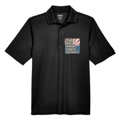 Trump Vance Kennedy Gabbard Checkmate American Flag Chess Men's Origin Performance Pique Polo