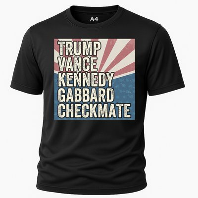 Trump Vance Kennedy Gabbard Checkmate American Flag Chess Cooling Performance Crew T-Shirt