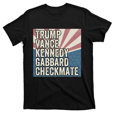 Trump Vance Kennedy Gabbard Checkmate American Flag Chess T-Shirt