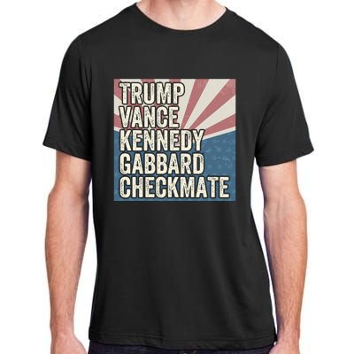 Trump Vance Kennedy Gabbard Checkmate American Flag Chess Adult ChromaSoft Performance T-Shirt