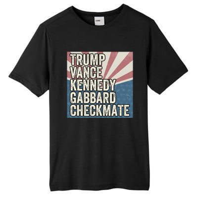 Trump Vance Kennedy Gabbard Checkmate American Flag Chess Tall Fusion ChromaSoft Performance T-Shirt