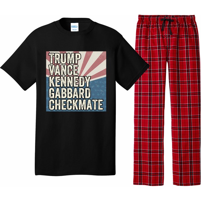 Trump Vance Kennedy Gabbard Checkmate American Flag Chess Pajama Set