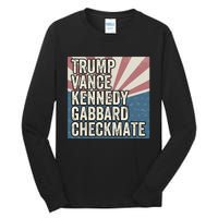 Trump Vance Kennedy Gabbard Checkmate American Flag Chess Tall Long Sleeve T-Shirt