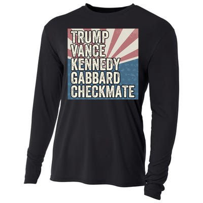 Trump Vance Kennedy Gabbard Checkmate American Flag Chess Cooling Performance Long Sleeve Crew