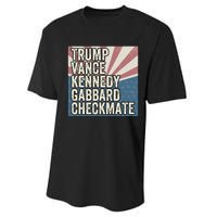 Trump Vance Kennedy Gabbard Checkmate American Flag Chess Performance Sprint T-Shirt