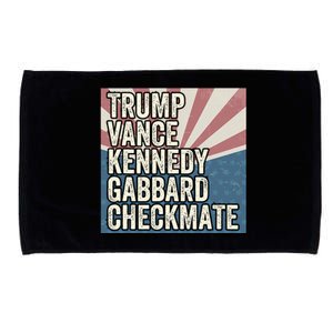 Trump Vance Kennedy Gabbard Checkmate American Flag Chess Microfiber Hand Towel