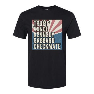 Trump Vance Kennedy Gabbard Checkmate American Flag Chess Softstyle CVC T-Shirt