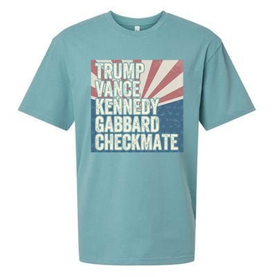 Trump Vance Kennedy Gabbard Checkmate American Flag Chess Sueded Cloud Jersey T-Shirt