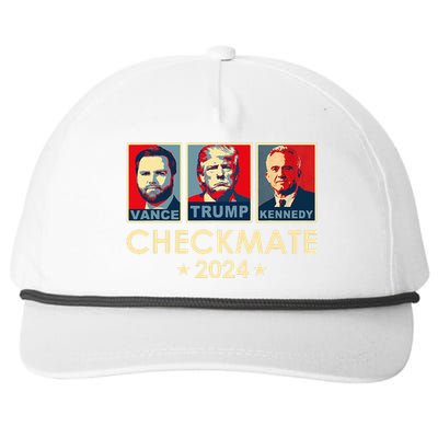 Trump Vance Kennedy Checkmate 2024 Election Republican Snapback Five-Panel Rope Hat