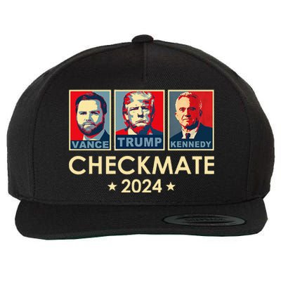 Trump Vance Kennedy Checkmate 2024 Election Republican Wool Snapback Cap