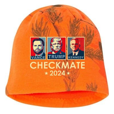 Trump Vance Kennedy Checkmate 2024 Election Republican Kati - Camo Knit Beanie