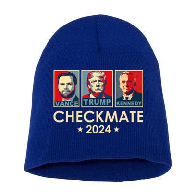 Trump Vance Kennedy Checkmate 2024 Election Republican Short Acrylic Beanie