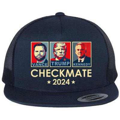 Trump Vance Kennedy Checkmate 2024 Election Republican Flat Bill Trucker Hat