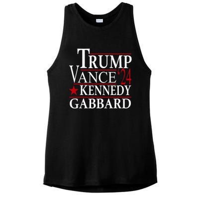 Trump Vance Kennedy Gabbard 2024 Election Ladies PosiCharge Tri-Blend Wicking Tank