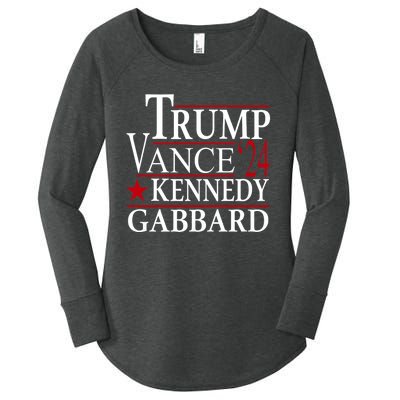 Trump Vance Kennedy Gabbard 2024 Election Women's Perfect Tri Tunic Long Sleeve Shirt