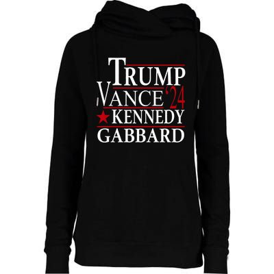 Trump Vance Kennedy Gabbard 2024 Election Womens Funnel Neck Pullover Hood