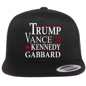 Trump Vance Kennedy Gabbard 2024 Election Flat Bill Trucker Hat